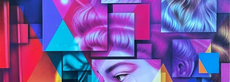 Fragmento da obra sobre Hipátia. Detalhe do olhar.